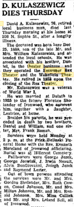 Bessemer Theater - March 24 1966 (newer photo)